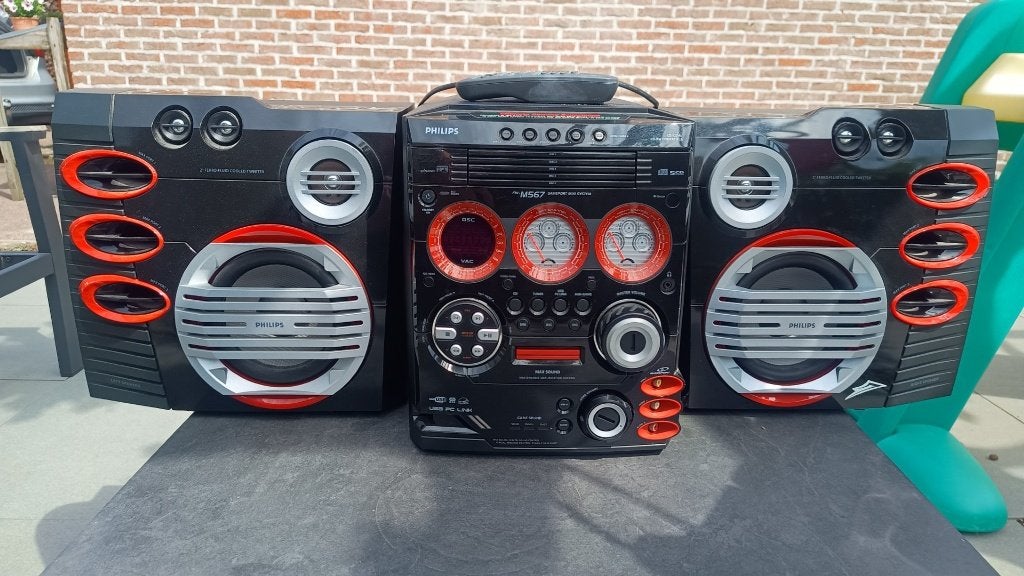 Philips stereotoren FW-567/22, Audio, Tv en Foto, Stereoketens, Ophalen, Philips, Gebruikt, MP3-aansluiting