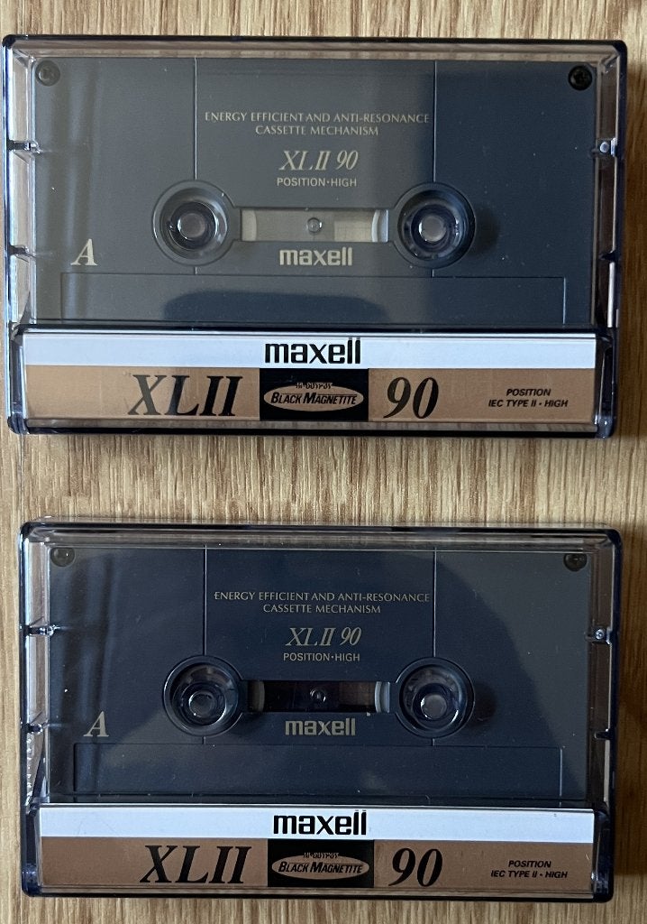 2 cassettes Maxell XLII 90, Cd's en Dvd's, Cassettebandjes, Ophalen of Verzenden, Zo goed als nieuw