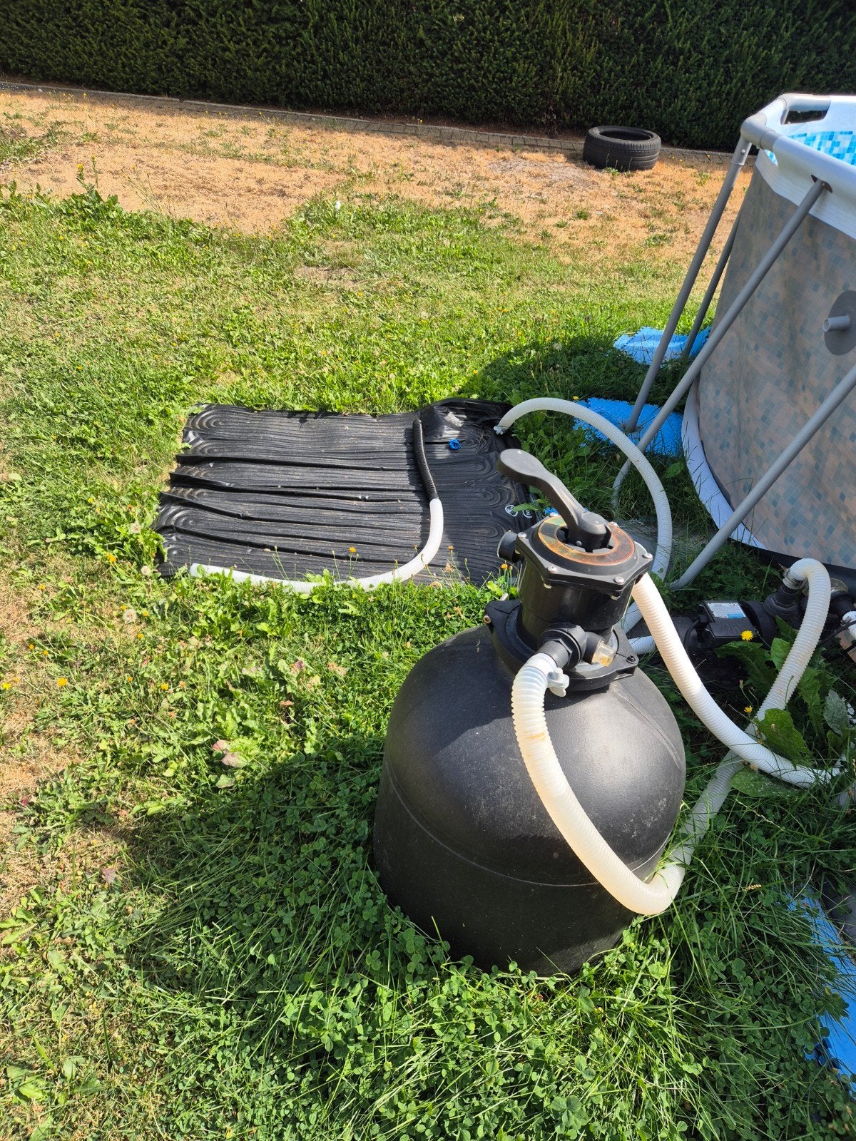 zwembad met zand filter en warmtemat, Tuin en Terras, Kruiwagens, Ophalen