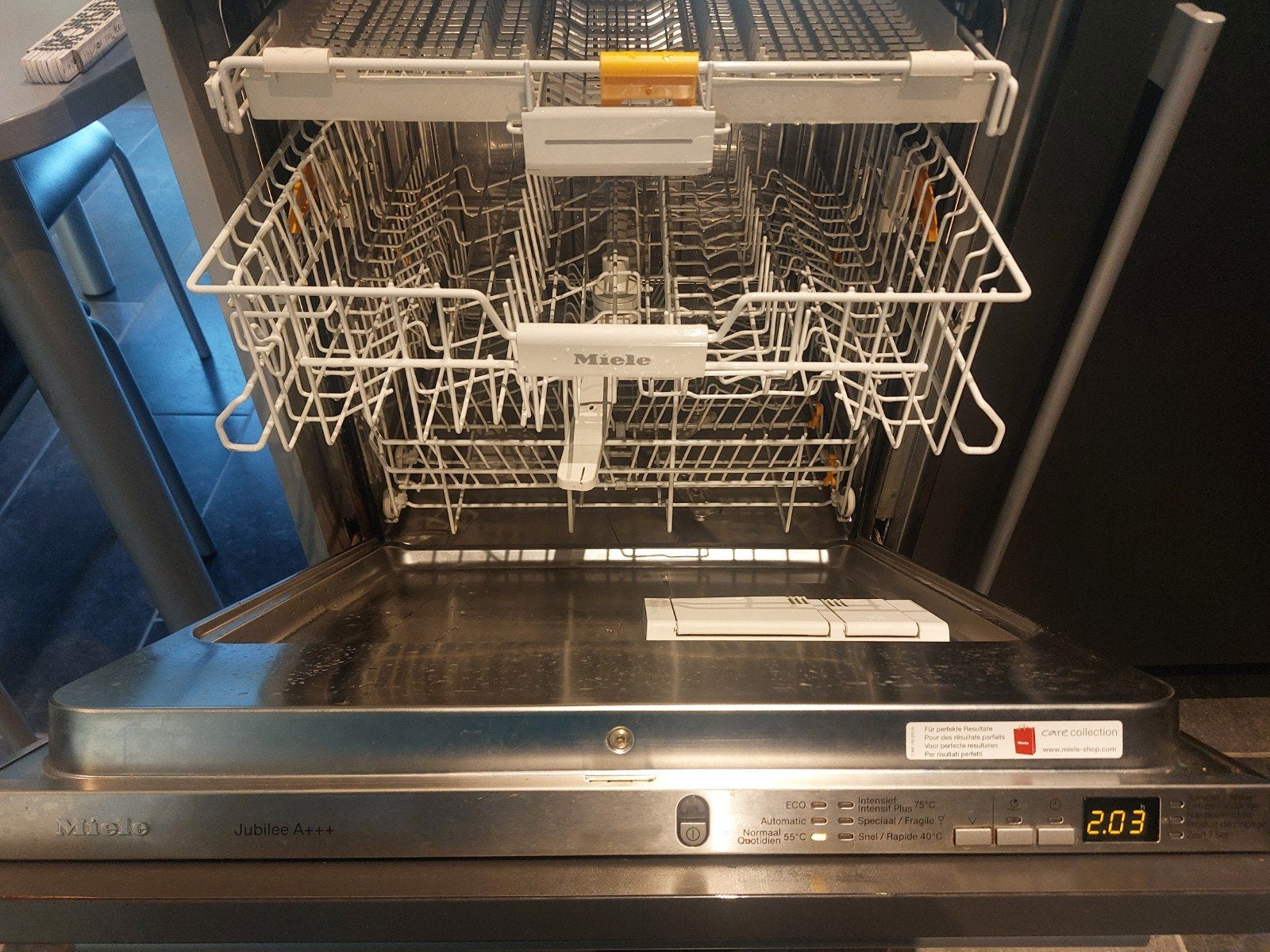 Miele inbouw vaatwasmachine. Jubilee A+++ Geeft foutmelding!, Electroménager, Lave-vaisselle, Enlèvement, Utilisé, Encastré, Classe énergétique A ou plus économe