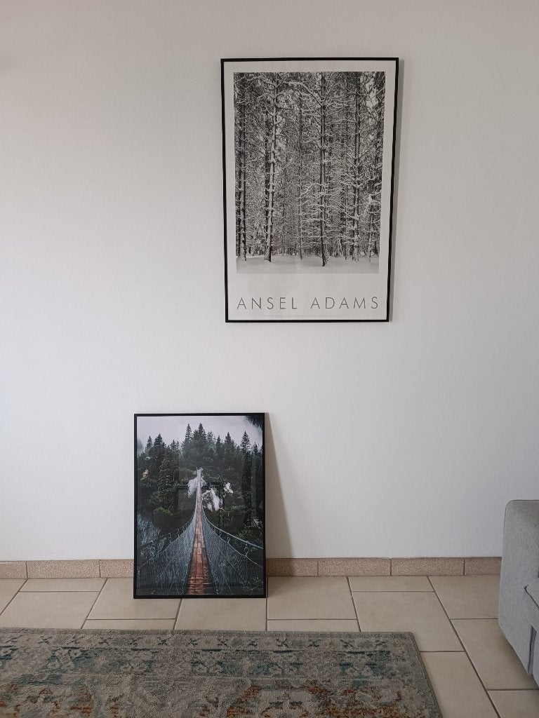 2 cadres Ikea dont un avec poster Ansel Adams, Ophalen, Gebruikt, Posterlijst, 61 cm