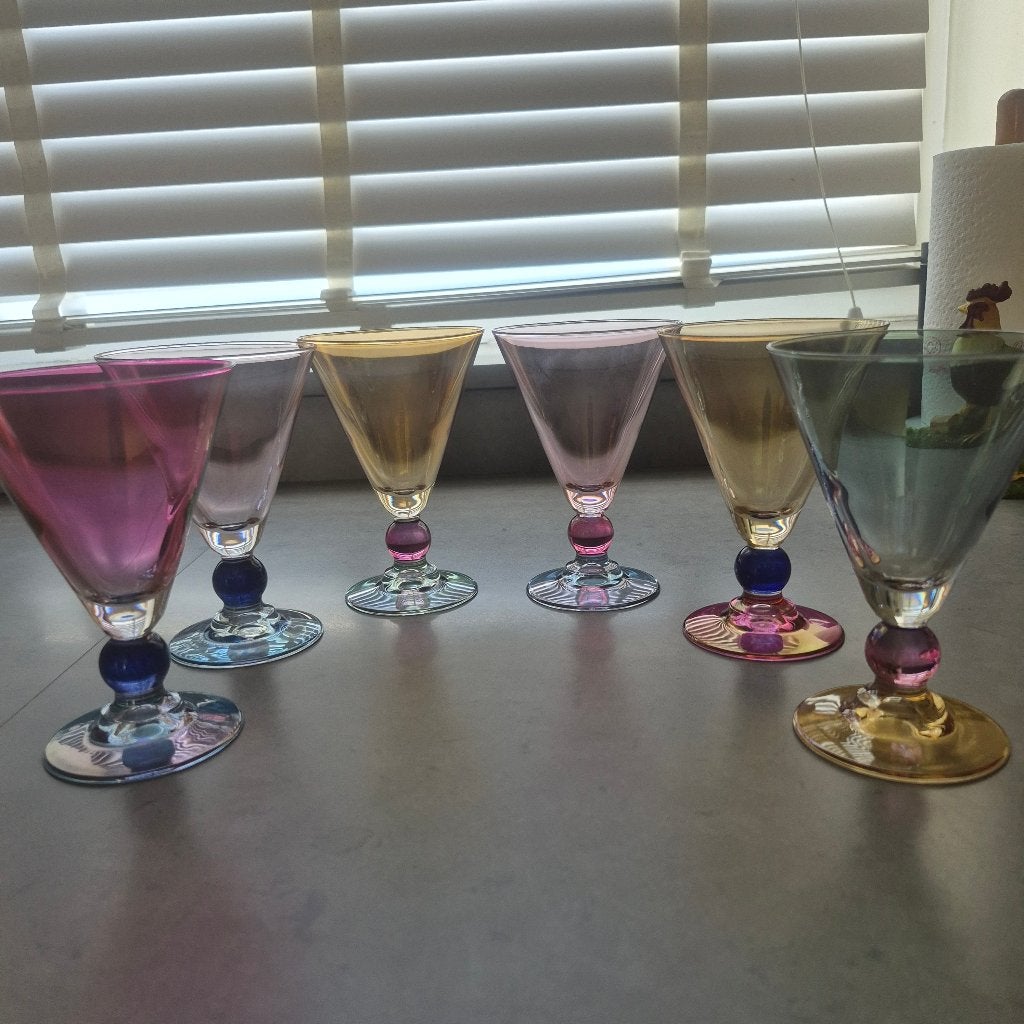 Ensemble de 6 verres à cocktail SI-AN Made in Italy, Antiquités & Art, Enlèvement ou Envoi