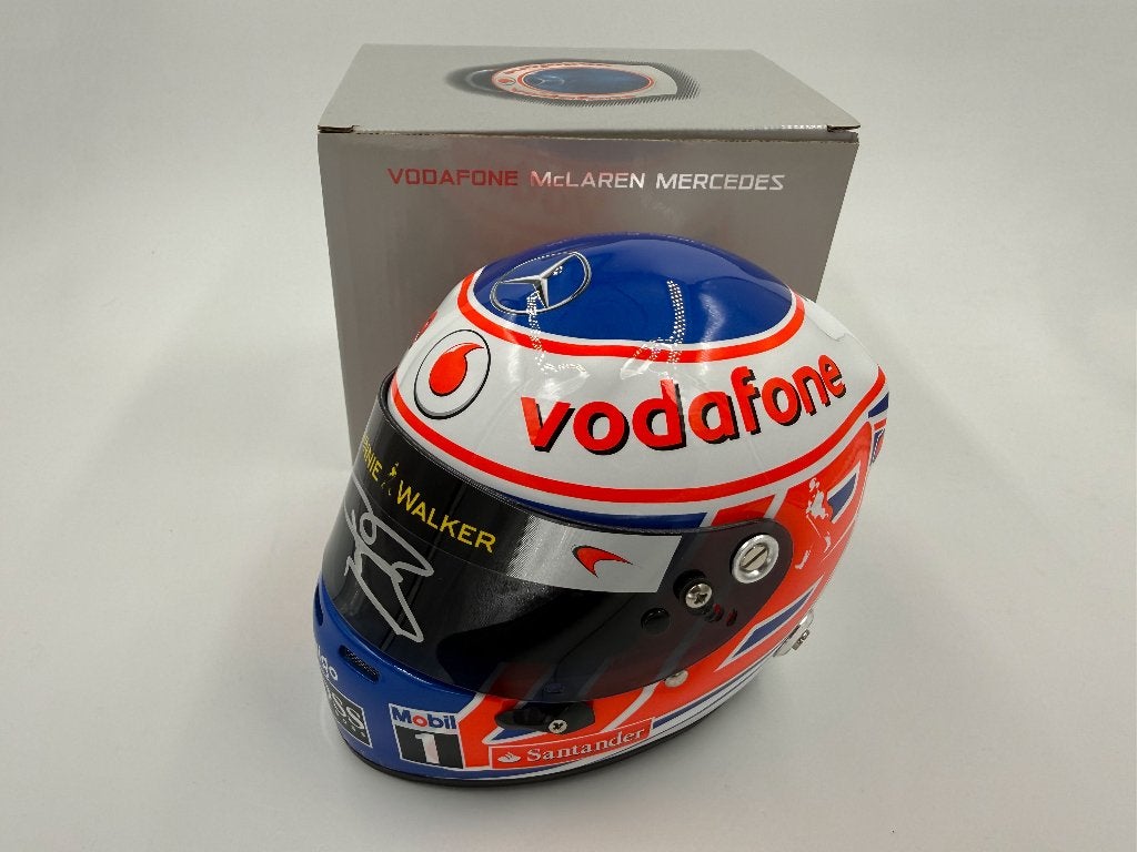 1/2 casque helmet F1 Button 2011 (McLaren) signé, Verzamelen, Ophalen of Verzenden