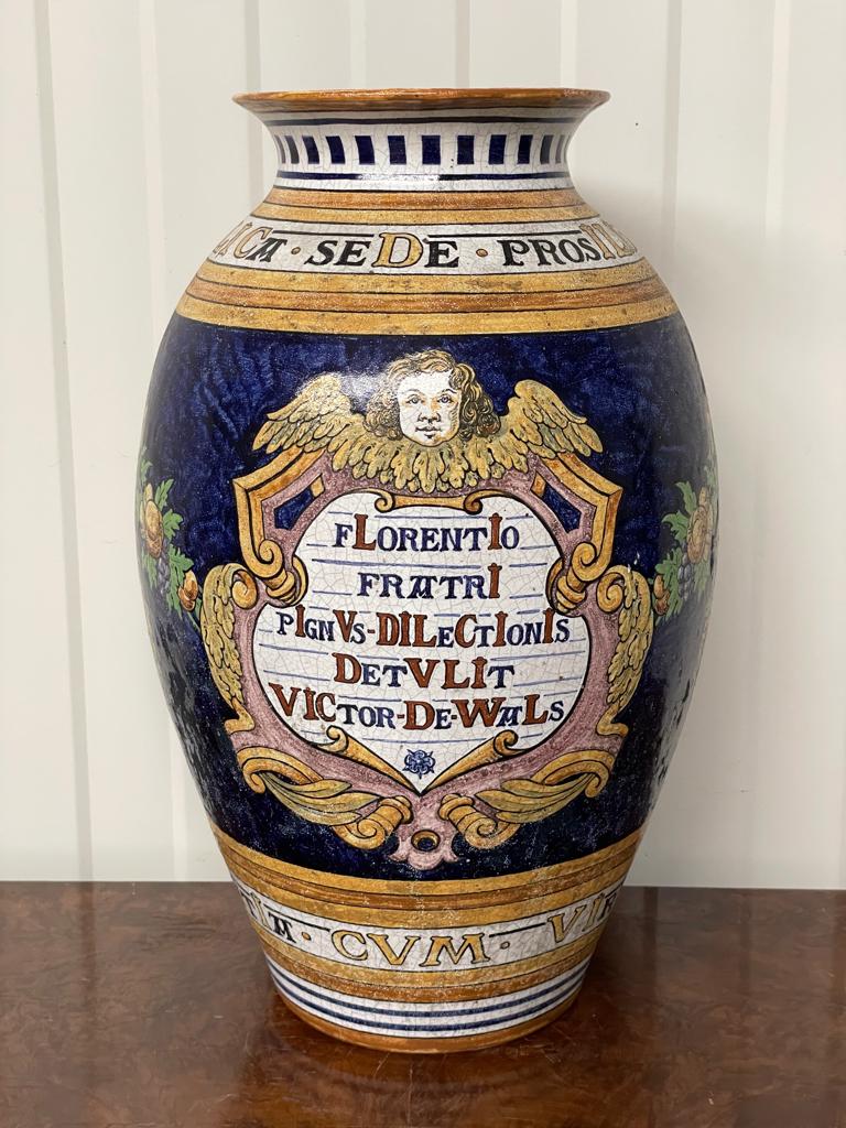 Atelier Charlier Leuven zeldzame majolica vaas, Antiek en Kunst, Ophalen