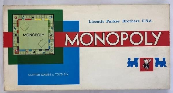 Parker Brothers Monopoly Bordspel grote doos Vintage Clipper, Hobby en Vrije tijd, Gezelschapsspellen | Bordspellen, Zo goed als nieuw