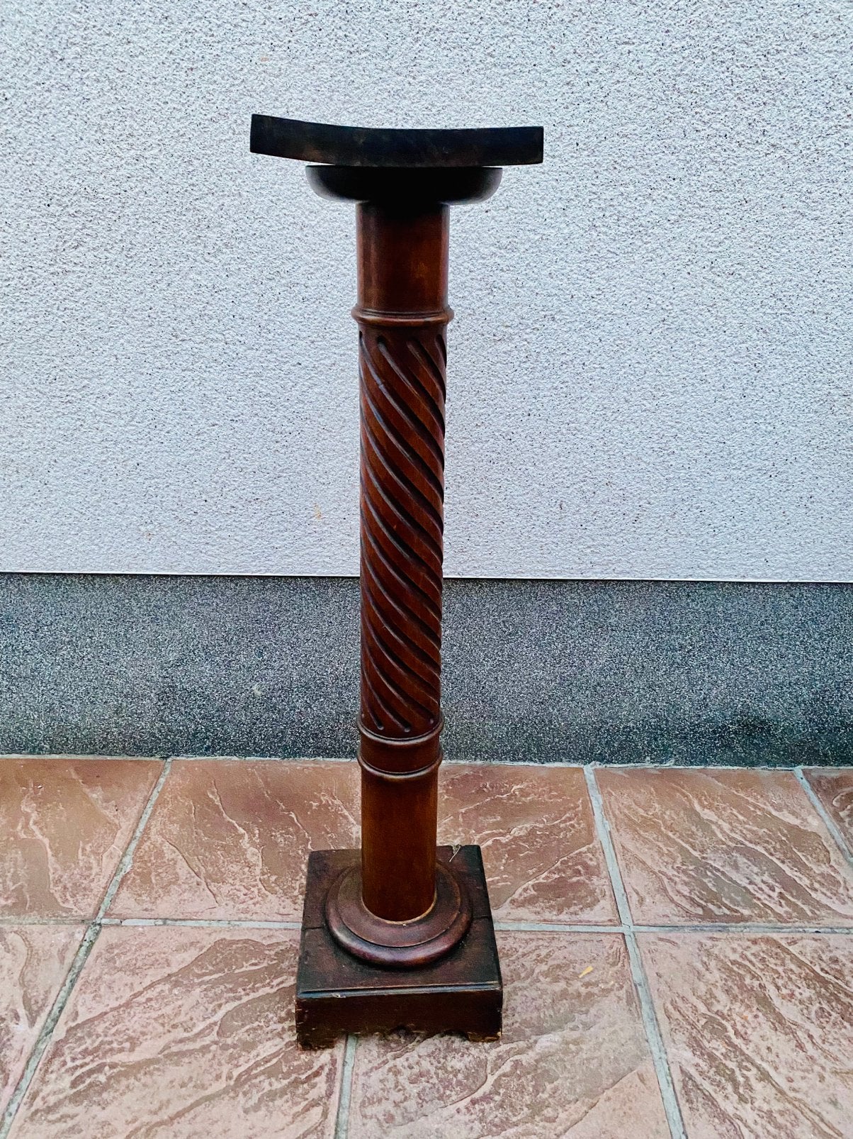 Belle torchére ancienne en bois de noyer (XIXe siècle), Enlèvement ou Envoi, Comme neuf