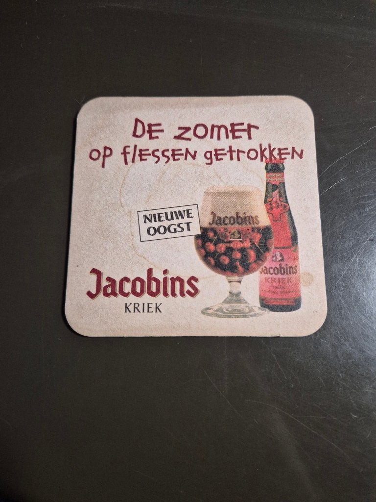 Sous bock Jacobins kriek, Verzamelen, Ophalen of Verzenden, Gebruikt, Viltje(s), Overige merken