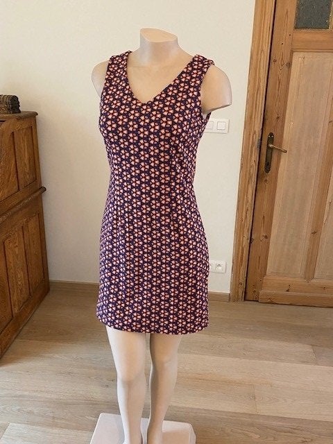 Kleurrijke Retro Mini-jurk van Cassis (S), Meerkleurig, Ophalen of Verzenden, Zo goed als nieuw, Maat 36 (S)