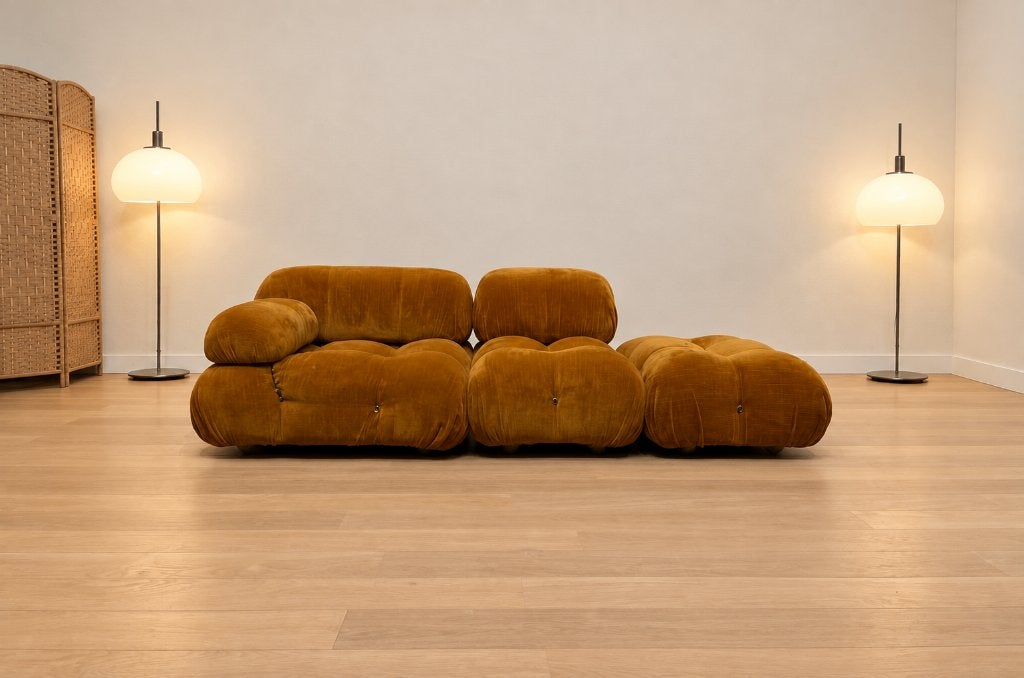 ÉTAT NEUF B&B Italia Camaleonda Jaune Ocre | PN €17.500, Maison & Meubles, 75 à 100 cm, Enlèvement ou Envoi, Banc droit, Comme neuf
