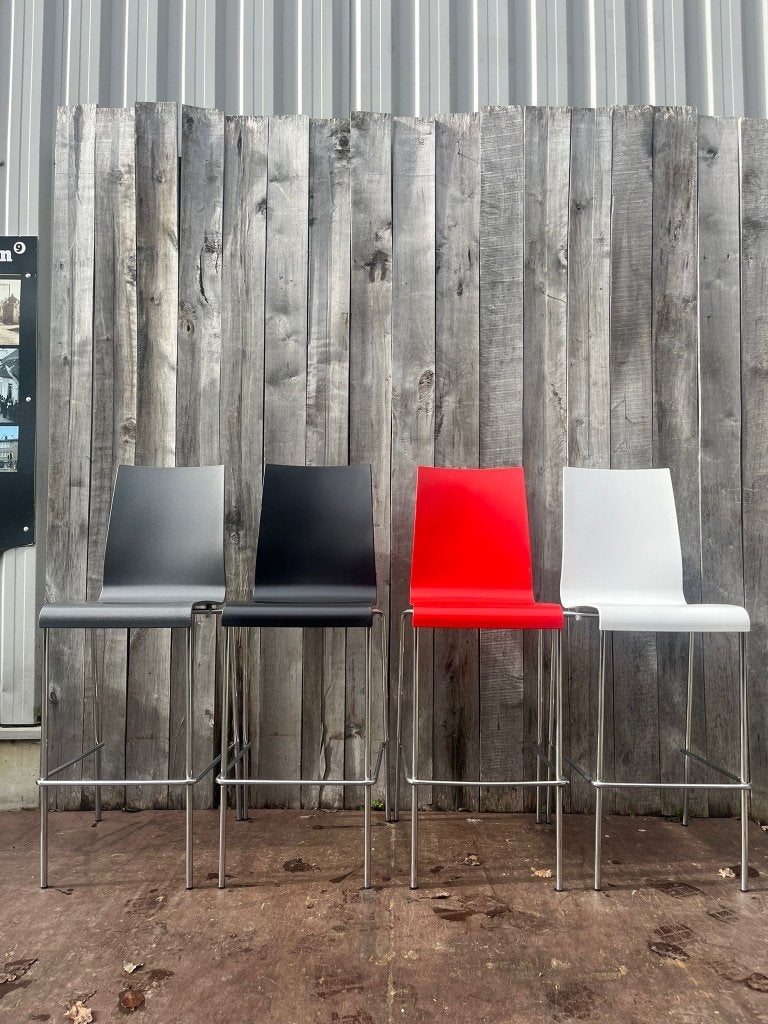 Papatya ICON B Barkruk - Design Horecakruk | 75 op voorraad, Huis en Inrichting, Barkrukken, Kunststof, 5 krukken of meer, Met voetsteun