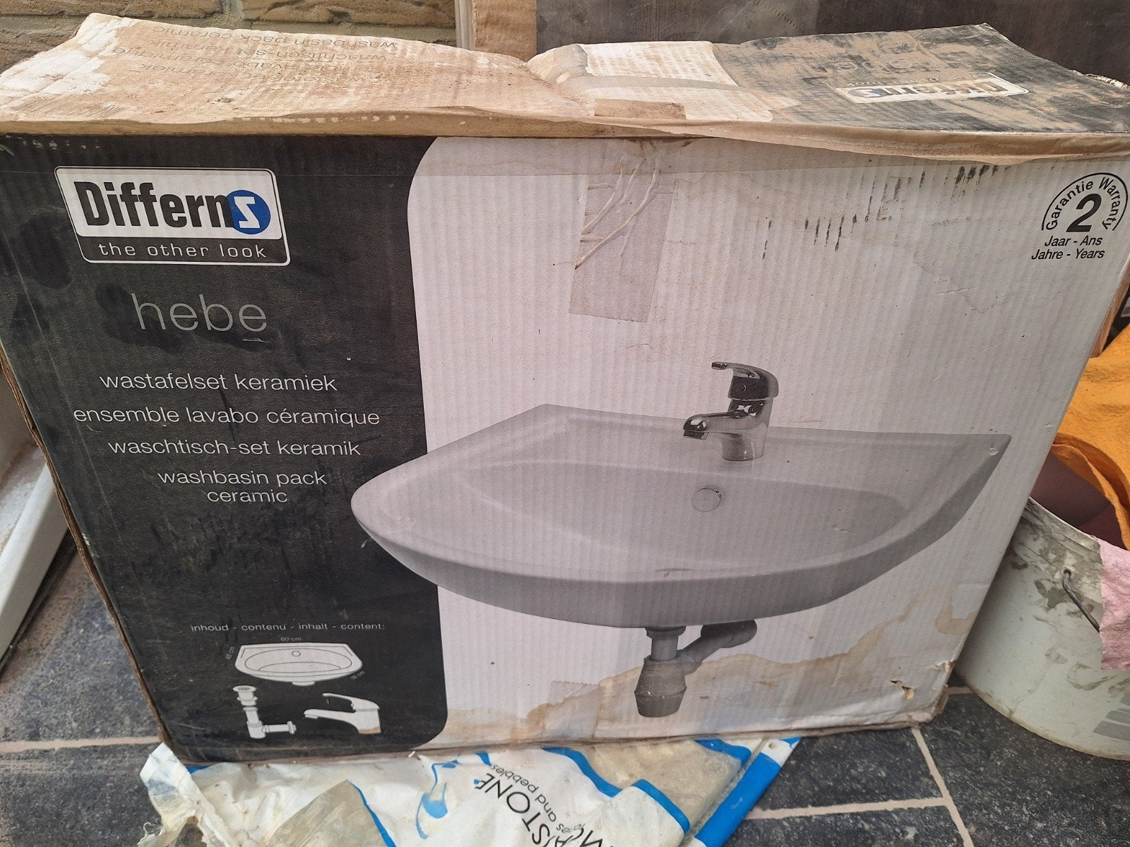 Wastafelset keramiek, Bricolage & Construction, Sanitaire, Enlèvement, Neuf, Lavabo