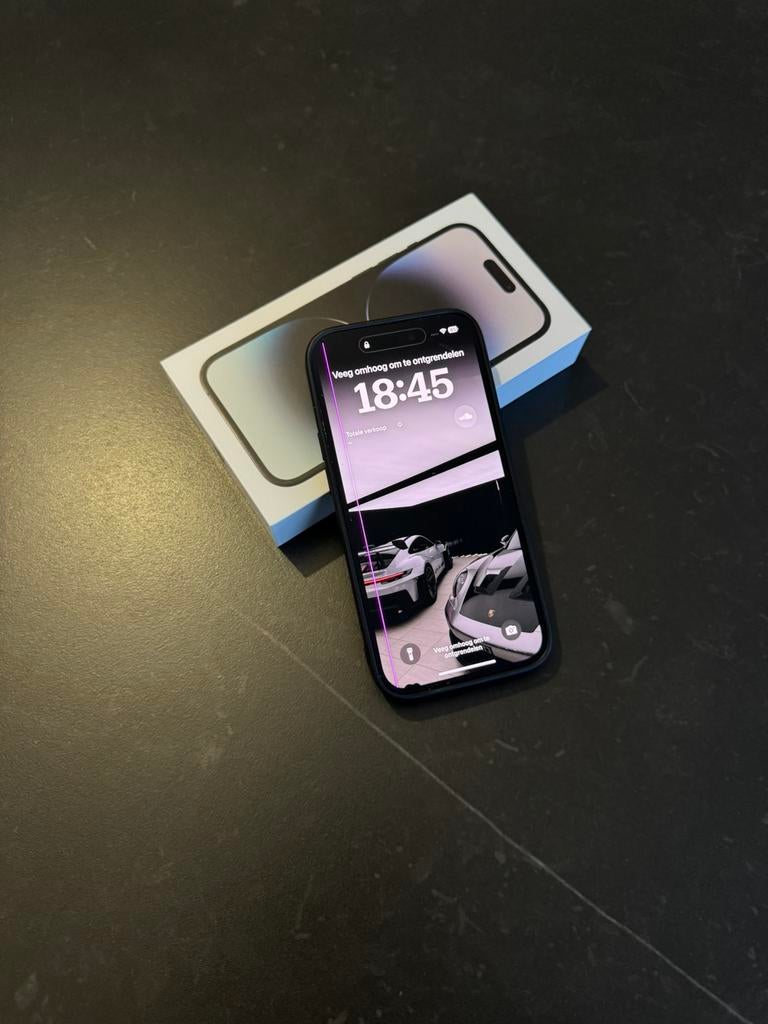 Iphone 14 Pro 128GB, lichtstreep in scherm, goeie staat, Ophalen of Verzenden, Gebruikt, Apple iPhone