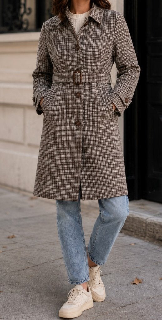 Trench-coat à carreaux manteau à revers PEPE JEANS taille L, Vêtements | Femmes, Taille 42/44 (L), Enlèvement ou Envoi, Pepe jeans