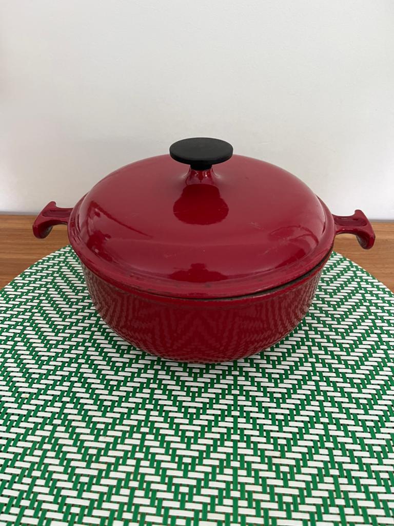 LE CREUSET ENZO MARI 20cm, Ophalen of Verzenden, Zo goed als nieuw, Gietijzer