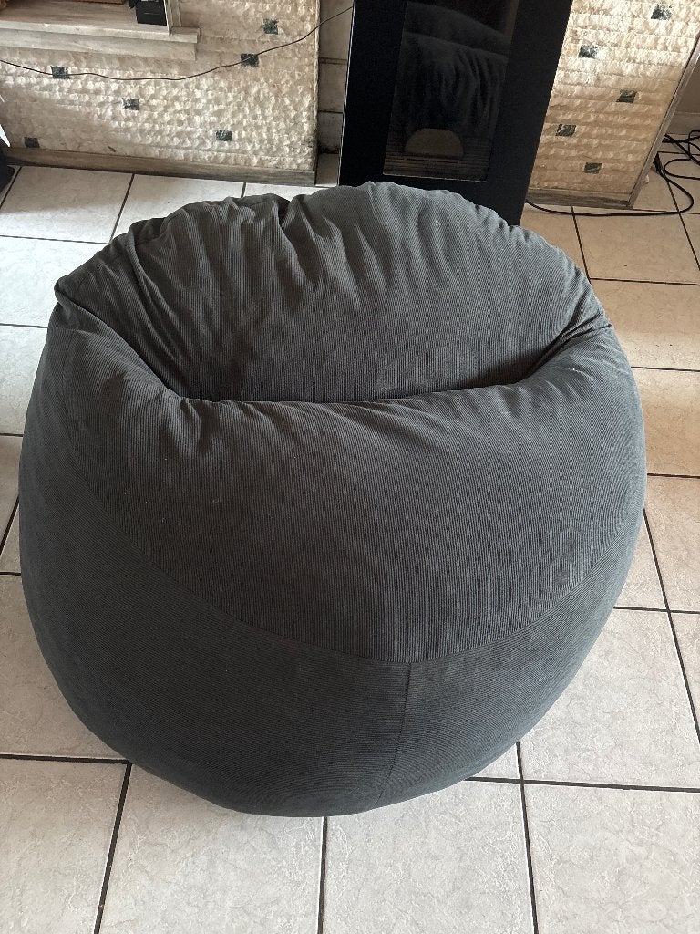 Pouf, Rond, Comme neuf, Enlèvement, 75 à 100 cm