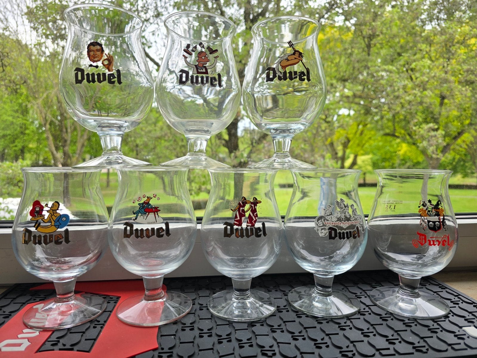 8 Duvel glazen Nederlandse Jaarglazen, Collections, Enlèvement ou Envoi, Duvel