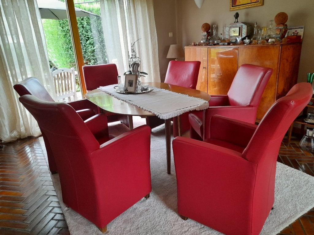 ensemble de six fauteuils rouges de 35 pièces, Enlèvement ou Envoi, Comme neuf