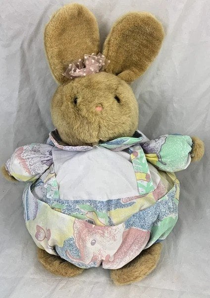 Lapin en peluche Anna Club Vintage 1993 Safari Elephants Ann, Brun, Overige karakters, Lapin, Comme neuf