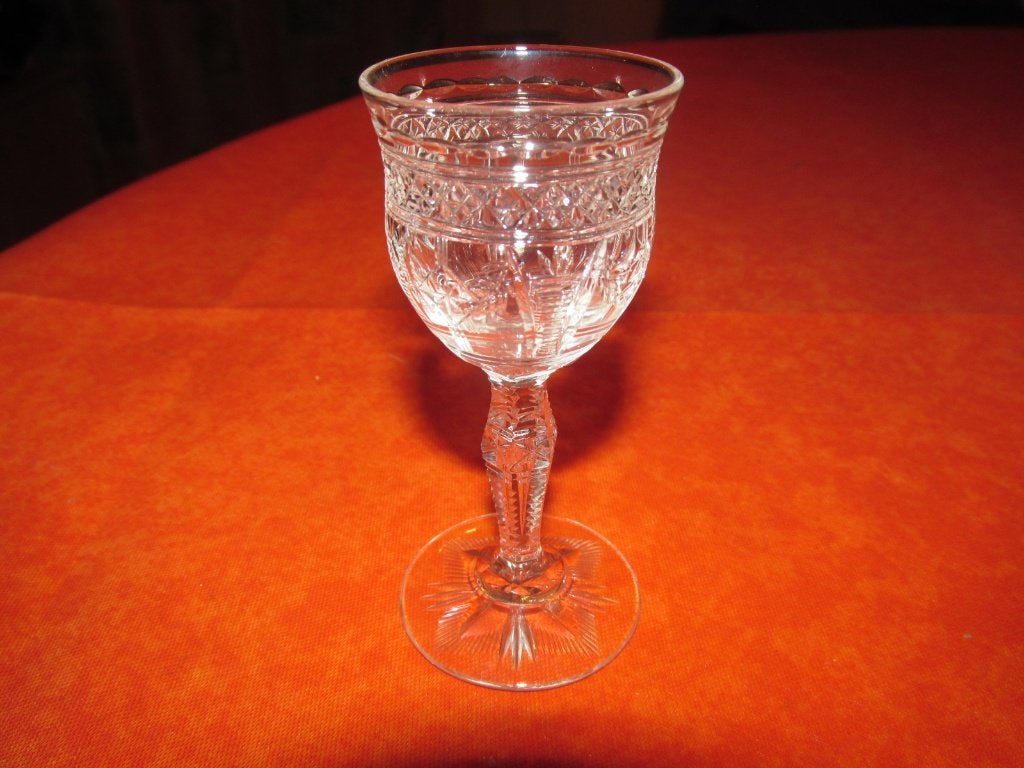 Verre à goutte sur pied en cristal - vintage, Antiquités & Art, Enlèvement