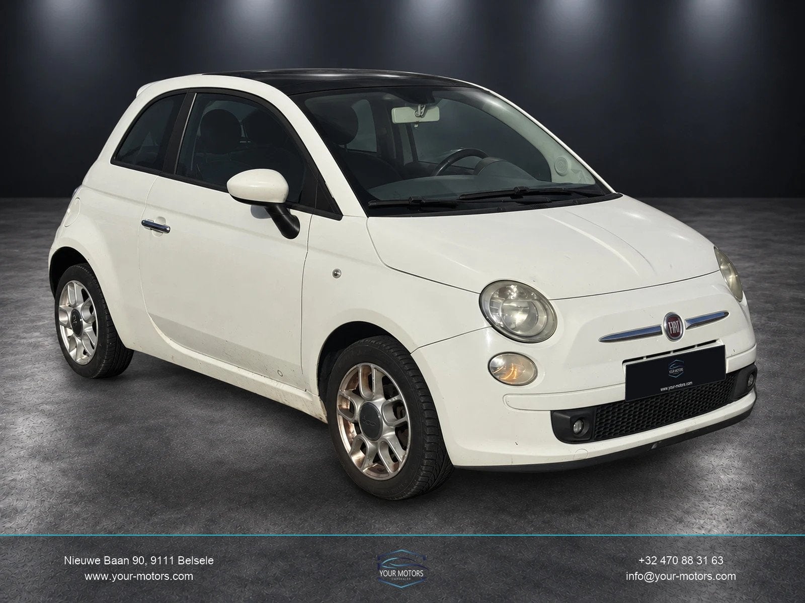 Fiat 500 1.2 POP BENZINE/GEKEURD/PANO/LEDER, Auto's, 4 zetels, Gebruikt, 1242 cc, Wit