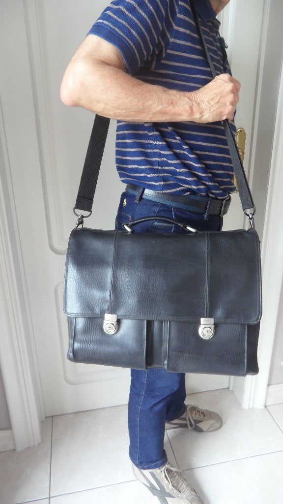 Leder draagtas voor heren, Handtassen en Accessoires, Tassen | Schoudertassen, Ophalen of Verzenden, Zwart