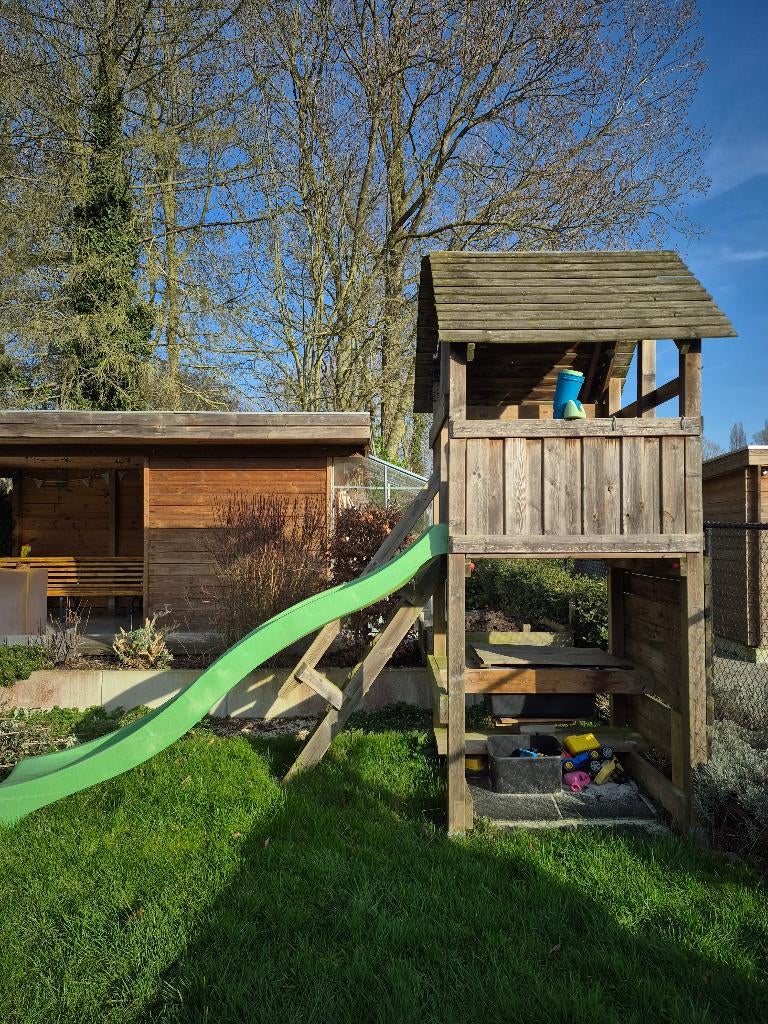 Houten speeltoren, Tuin en Terras, Ophalen, Gebruikt