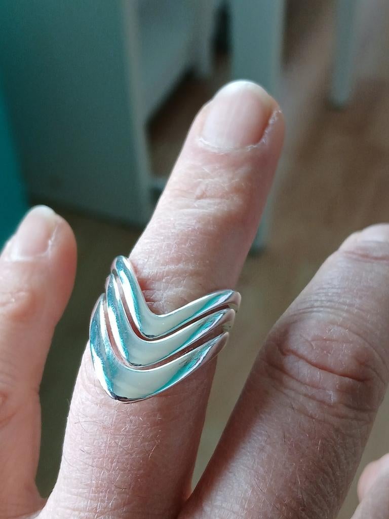 925 zilveren ring, Handtassen en Accessoires, Zilver, Zilver