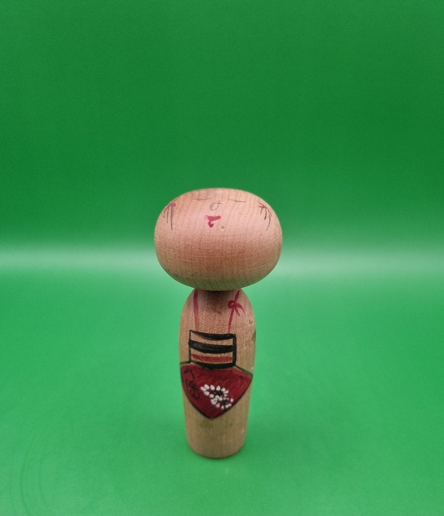 Vrolijke vintage Sosaku kokeshi, Hout, Ophalen of Verzenden, Geschilderd, Japan