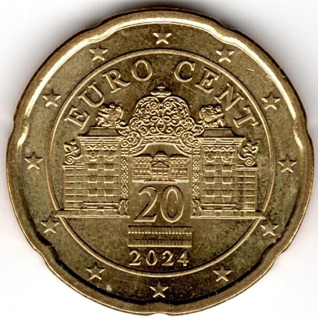 Autriche : 20 cents 2024 KM #3140 Ref 16211, Timbres & Monnaies, Monnaies | Europe | Monnaies euro, Enlèvement ou Envoi, Autriche