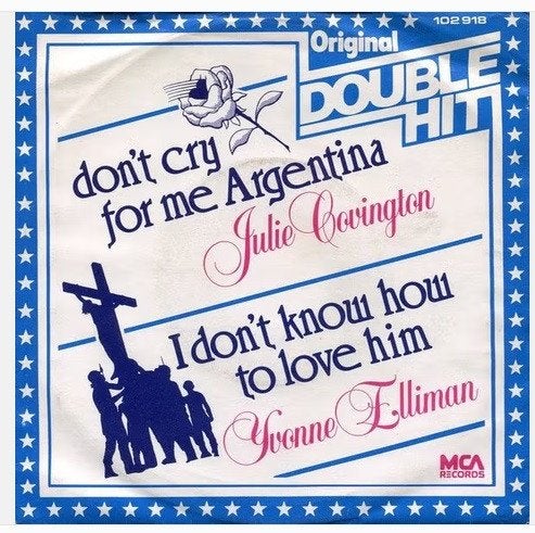 7" Julie Covington  – Don't Cry For Me Argentina, Gebruikt, 7 inch, Ophalen of Verzenden, Pop