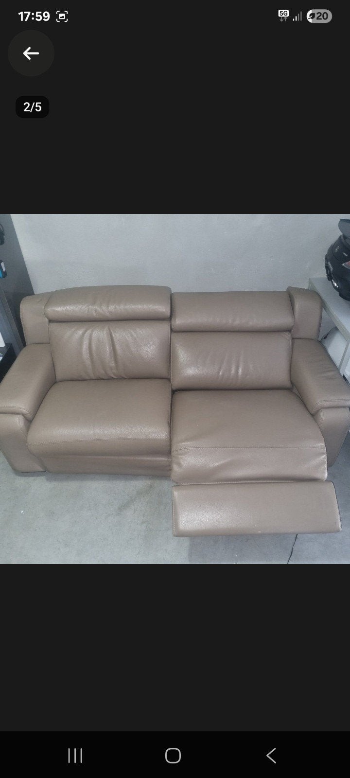 !!!!!!  MOET DIT WEEKEND WEG!!!!! Elektrische Relax  2zit, Huis en Inrichting, Ophalen, Gebruikt, Leer, Modern