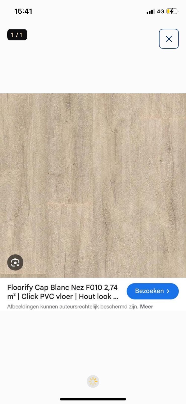 Floorify pvc click vinyl, Ophalen, Zo goed als nieuw, Vinyl