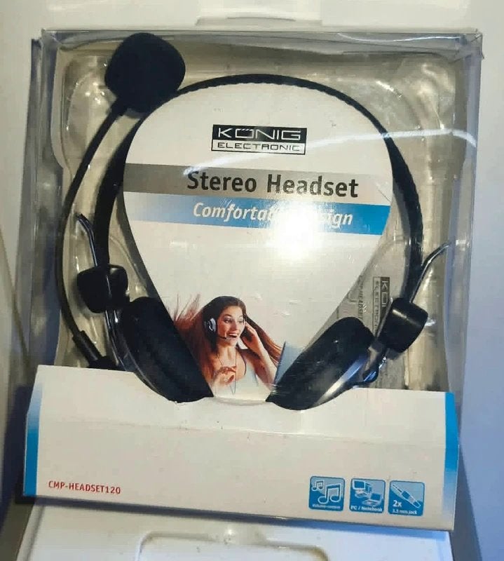 Casque filaire avec micro neuf emballé, Enlèvement, Contrôle du volume, Neuf, Filaire