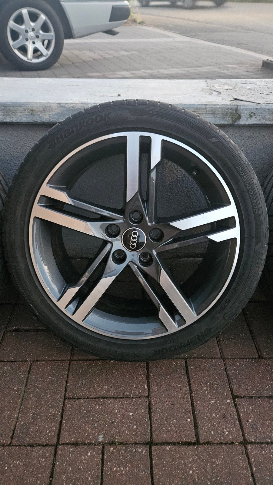 Jantes Audi d'origine 18" + Pneus Hankook, Enlèvement, Pneu(s)
