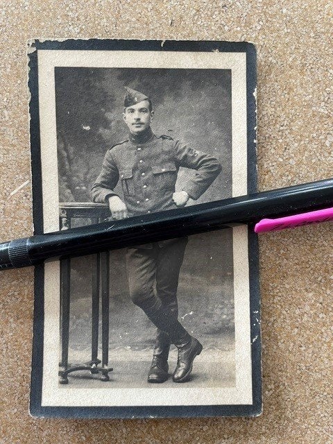 14-18 Soldaat 2 Grenadiers DELCOURT Gewond Obusscherven1918, Ophalen of Verzenden, Bidprentje