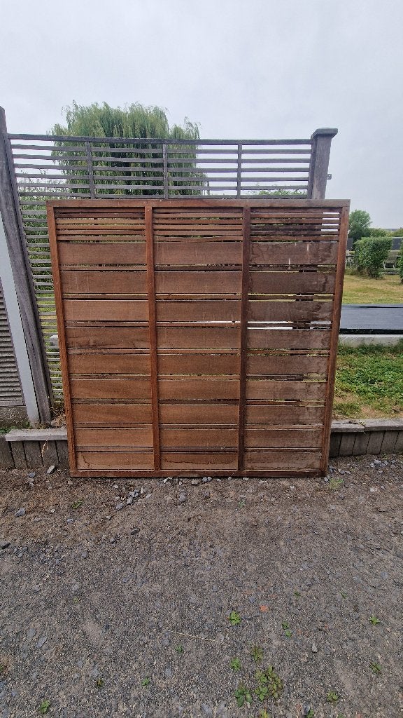 Paravent de jardin Rabat, Jardin & Terrasse, Poteaux, Poutres & Planches, Comme neuf, Autres types, 180 à 250 cm, Bois dur, Enlèvement
