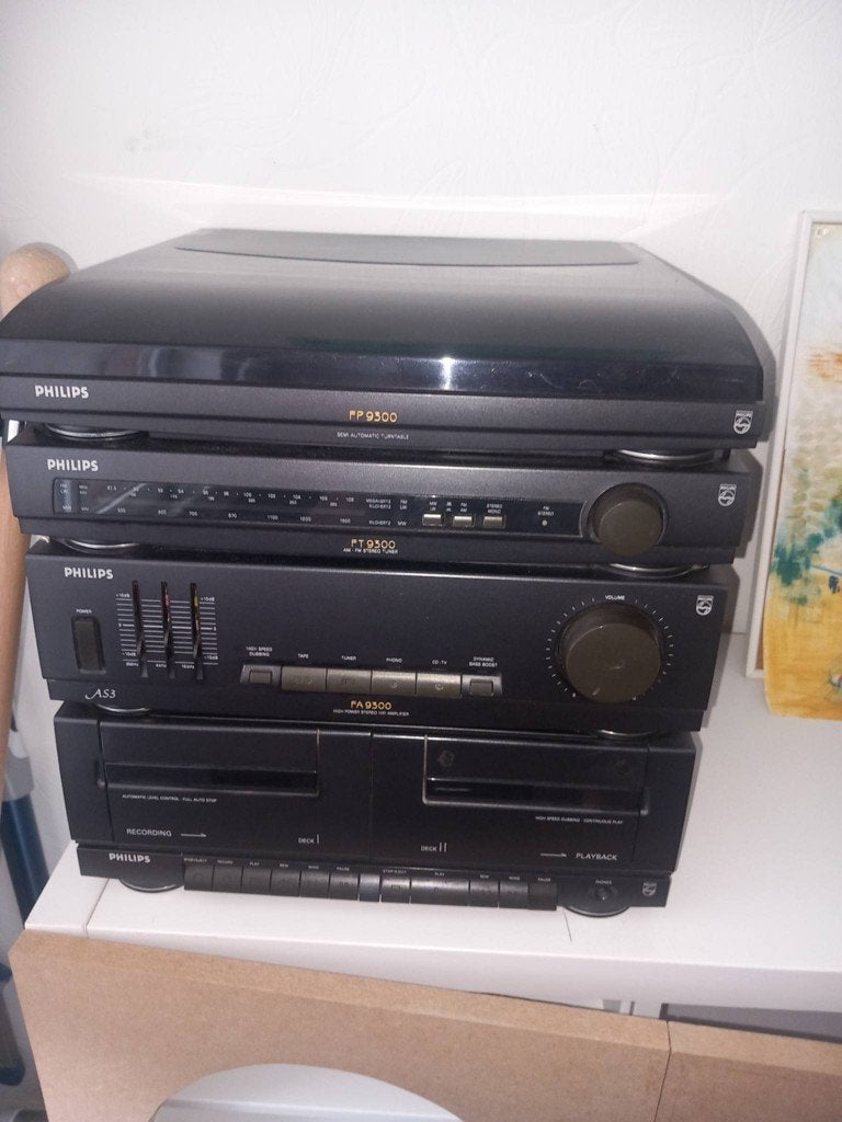Vintage Philips Stereo Installatie 9300 met Platenspeler,.., Audio, Tv en Foto, Ophalen, Zo goed als nieuw, Philips