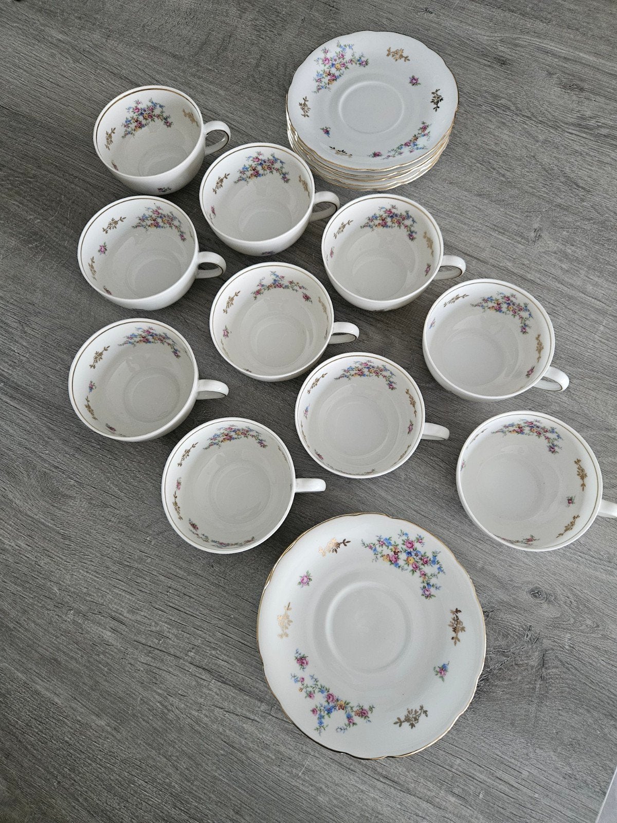 Bareuther tassen met schotels, Enlèvement ou Envoi, Vintage, Comme neuf, Porcelaine