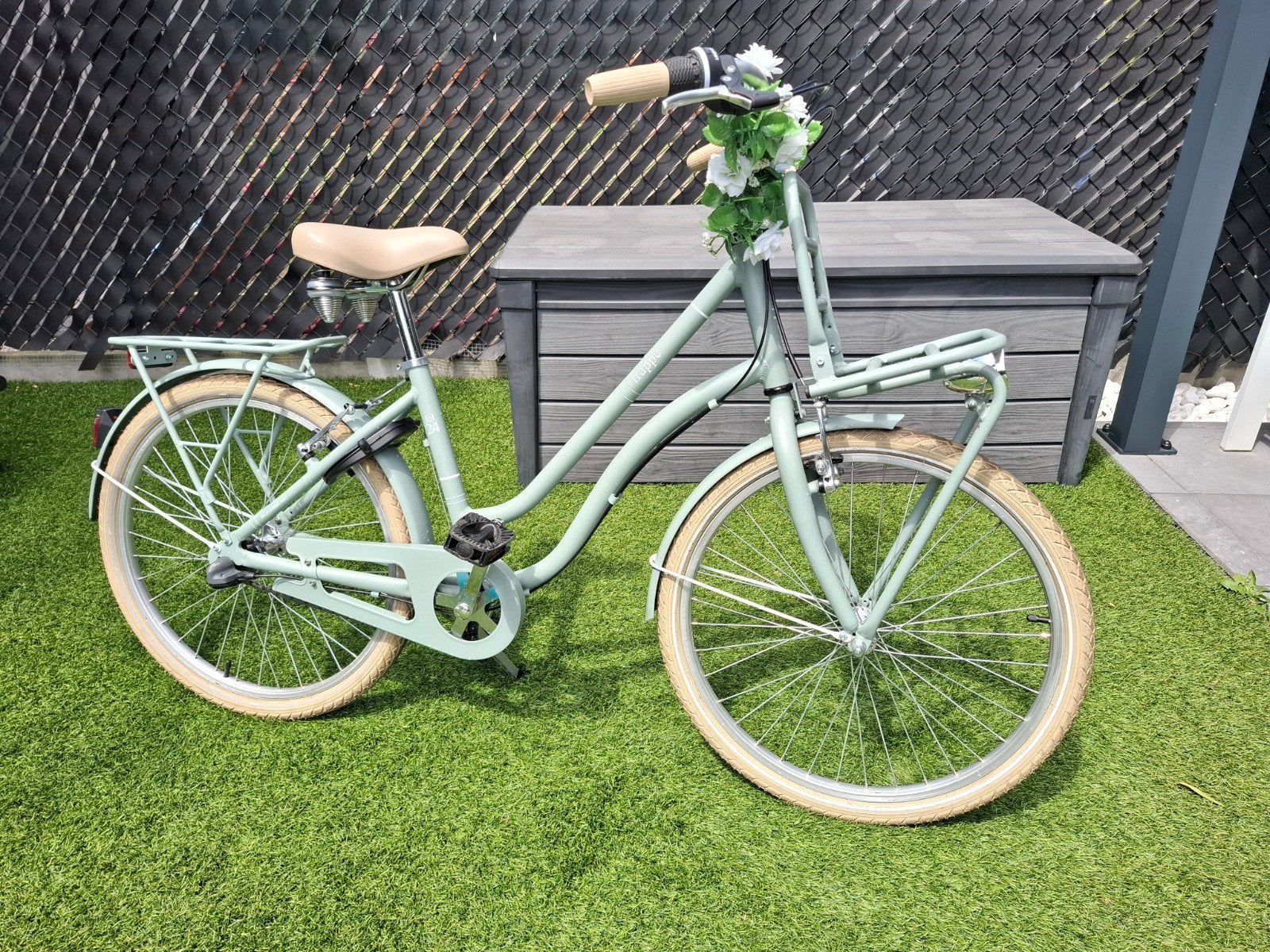 Meisjesfiets frappé file 24, Ophalen, 24 inch, Velgrem, Versnellingen
