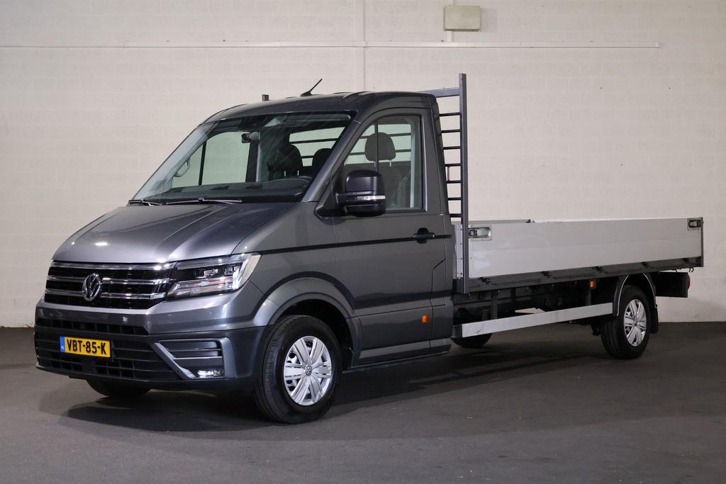 Volkswagen Crafter 35 2.0 TDI 177pk L4 Open Laadbak Leer Led, Auto's, Bestelwagens en Lichte vracht, Zilver of Grijs, 195 g/km