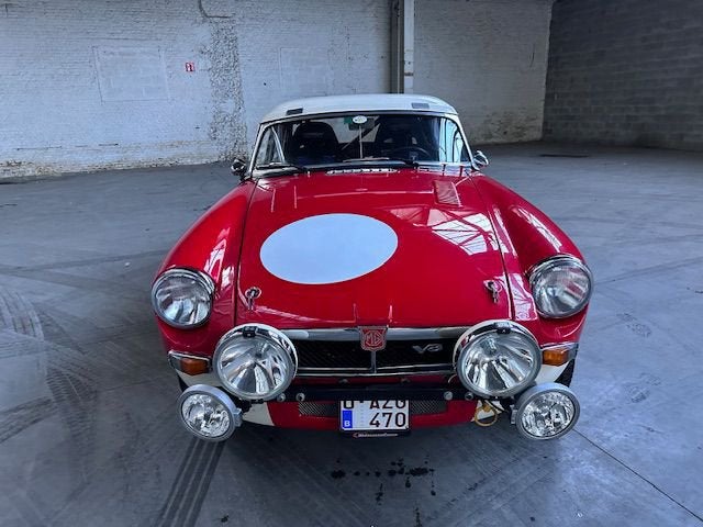 MG B - V8 - voiture de rallye - 1975 - bien équipée, Autos, Rouge, Achat, Boîte manuelle, 2 portes