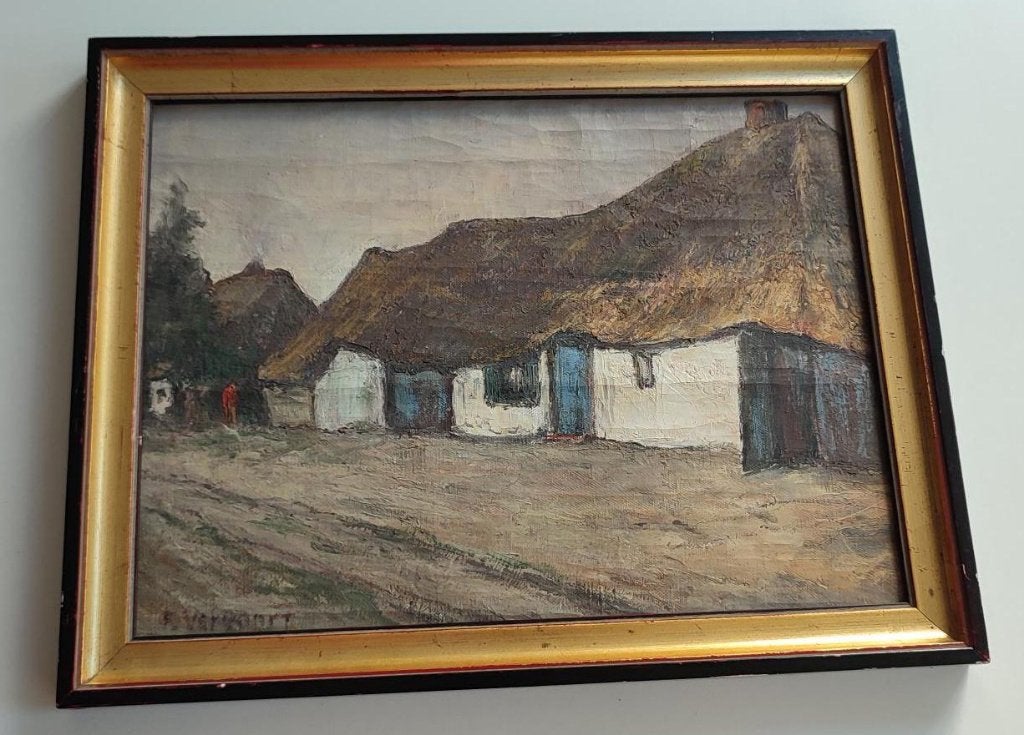 Schilderij van Frank Vervoort , Belg Canadees schilder, Ophalen of Verzenden, Expressionistisch, Landschap, Doek