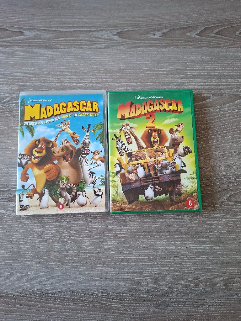 2 DVD's Madagascar (2=3€), Ophalen of Verzenden, Zo goed als nieuw, Animatie, Film