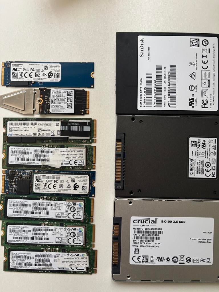 Ssd’s nvme drives, Intern, Gebruikt, 250gb-500gb, SSD
