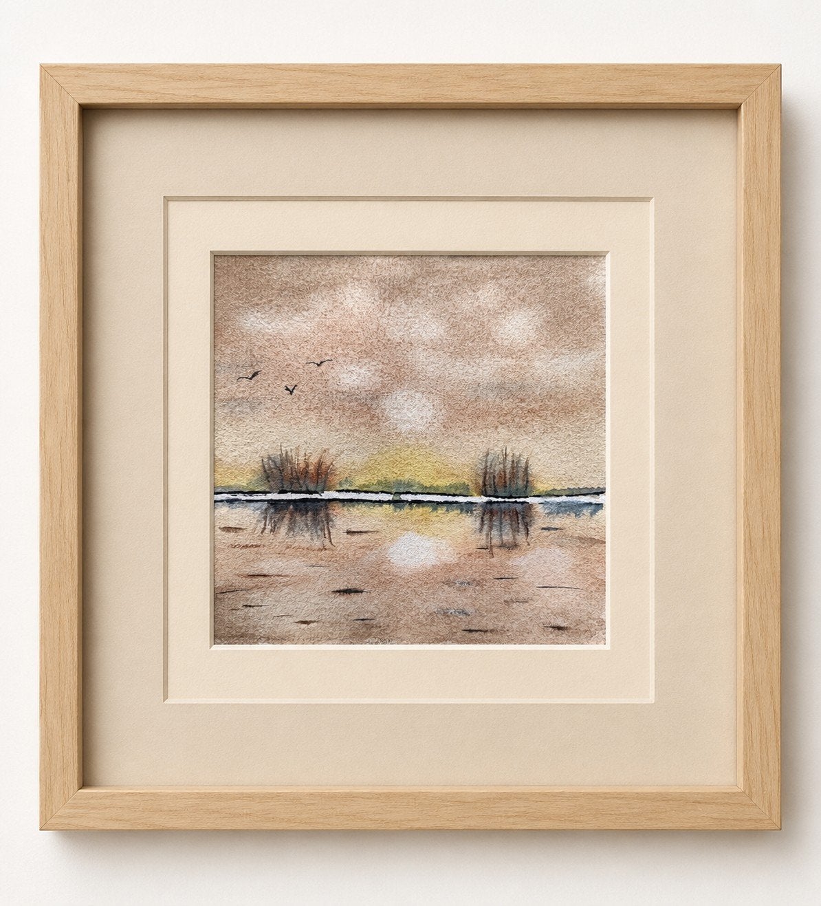 Aquarelle schilderij 20/20 cm. Origineel kunstwerk., Ophalen, Handgeschilderd