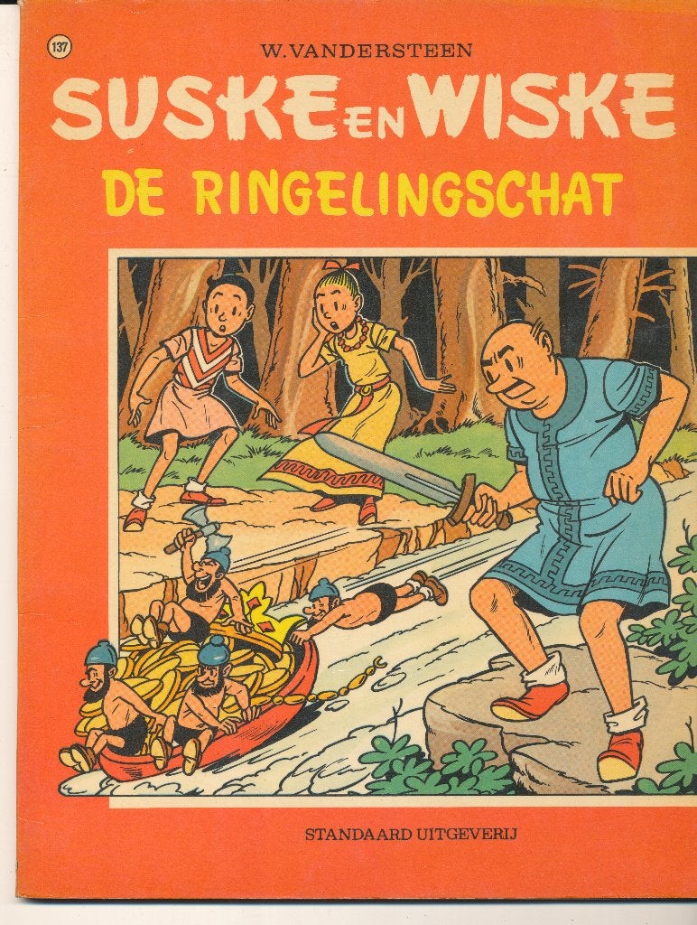 137 Suske en Wiske 1972 - De ringelingschat ( 1' druk ), Boeken, Gelezen, Willy Vandersteen, Eén stripboek, Ophalen of Verzenden