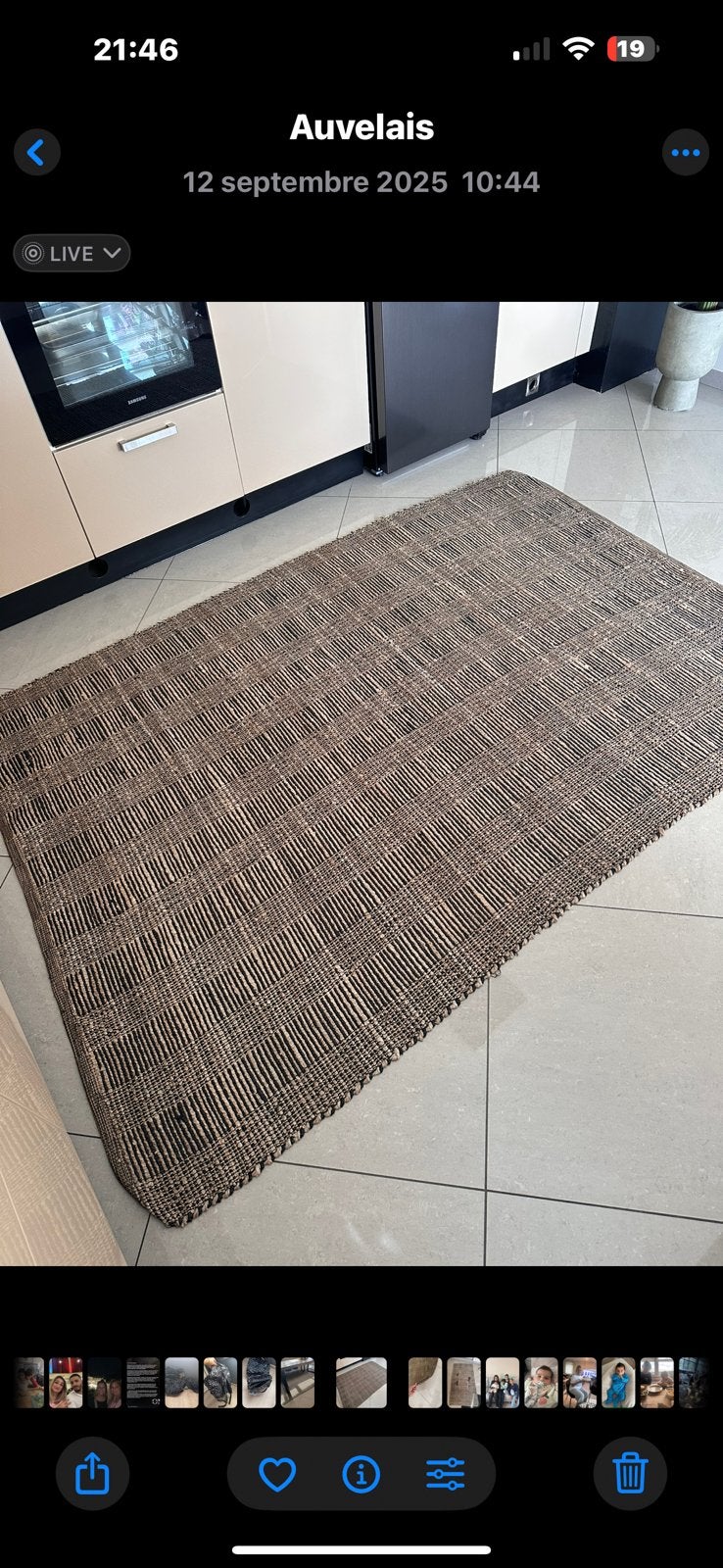 3 tapis en jute chez casa, Maison & Meubles, Enlèvement, Utilisé, 150 à 200 cm, 100 à 150 cm