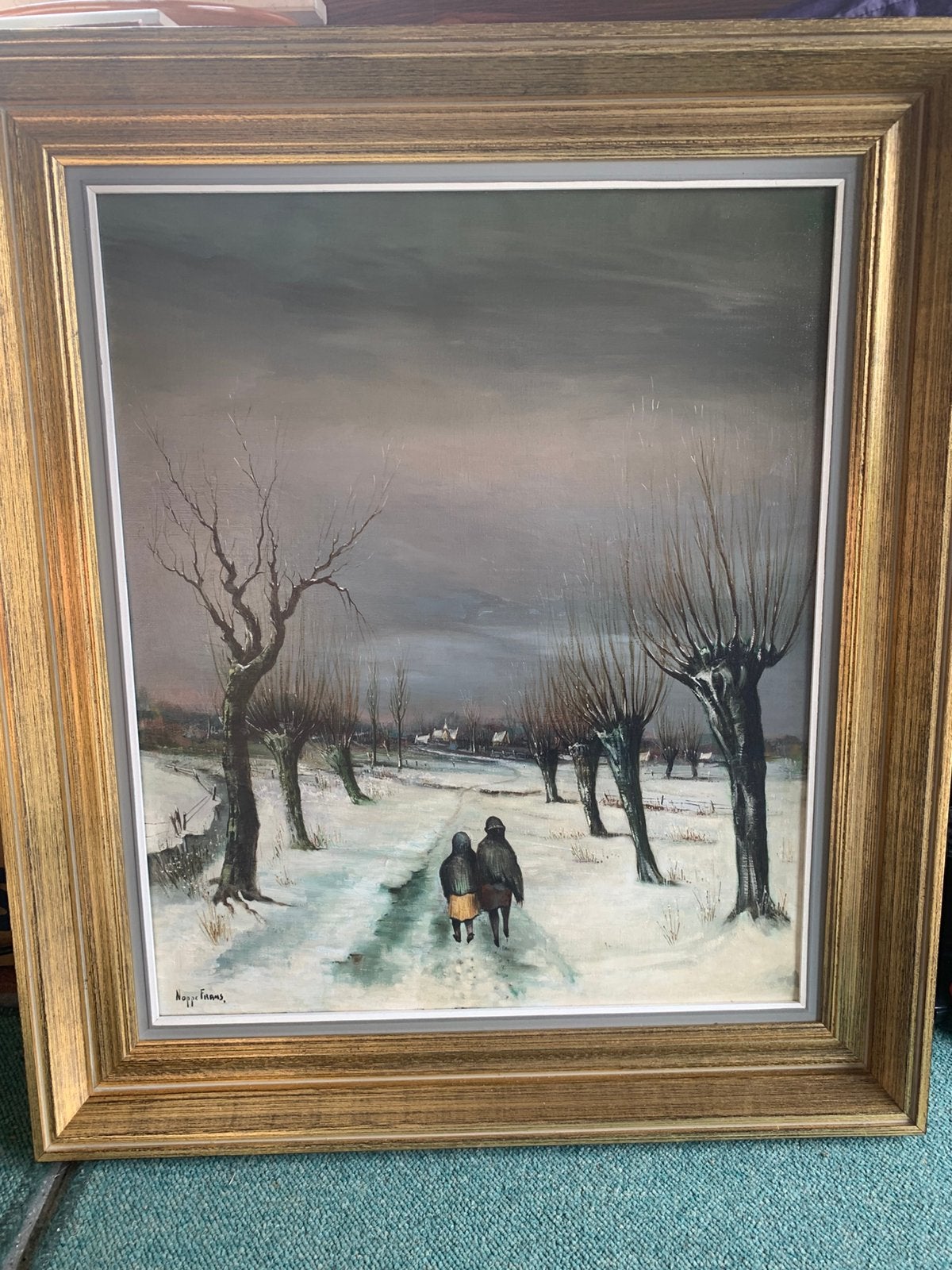 Winterlandschap schilderij, Antiek en Kunst, Kunst | Schilderijen | Klassiek, Ophalen