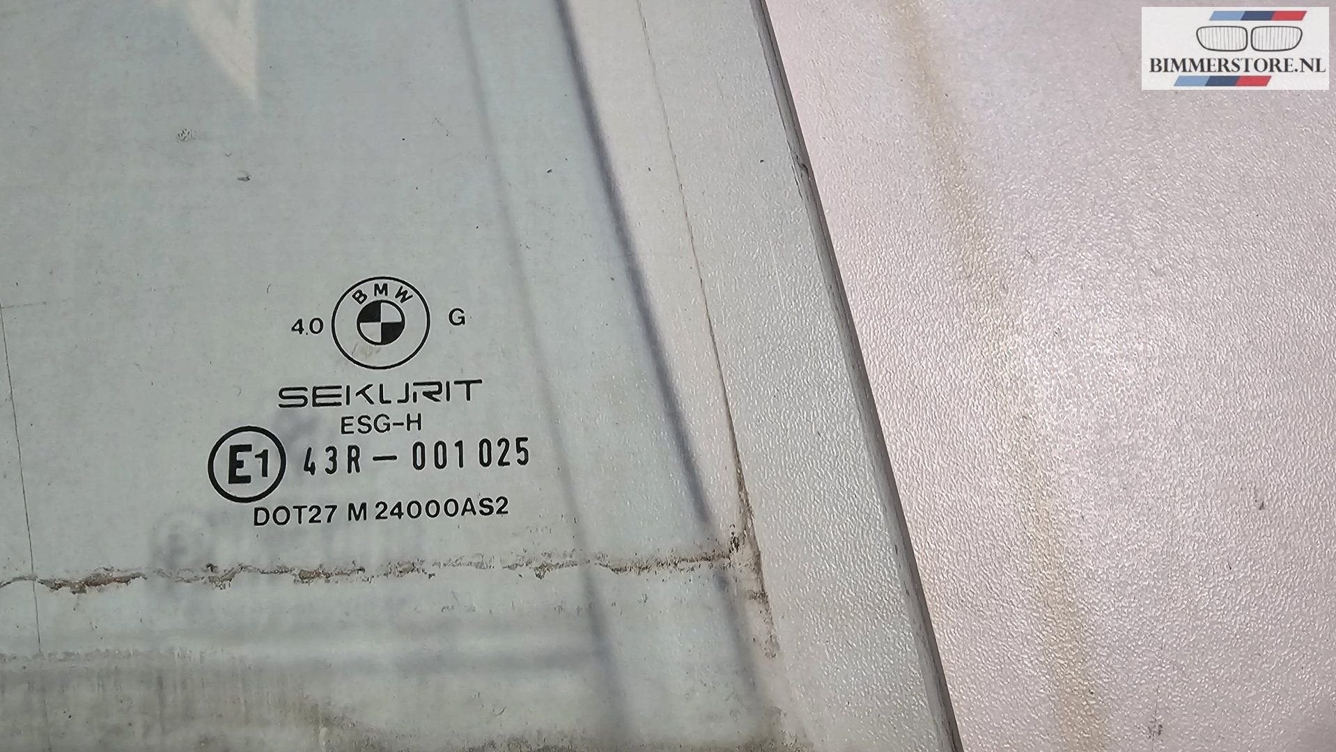 Zijruit raam groen links achter BMW E34 51341944087 1944087, Auto-onderdelen, Gebruikt, -, Deur, -