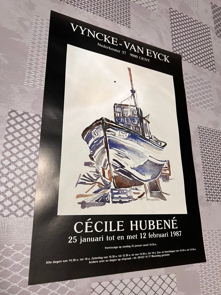 Vintage Poster Vyncke - Van Eyck - Cécil Hubené, Verzamelen, Deurposter of groter, Ophalen of Verzenden, Reclame, Rechthoekig Staand